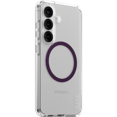 Afbeelding van PanzerGlass CARE Flagship Urban Combat Backcover Samsung Galaxy S25 Transparant, Lila Inductieve lading, Stootbestendig