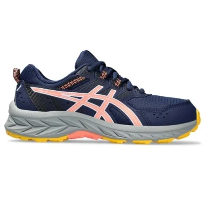 Afbeelding van Asics Preventure 9 Unisex Trail hardloopschoenen voor kinderen, Maat: 37, Blue expanse/sun coral Imitatieleer/ textiel