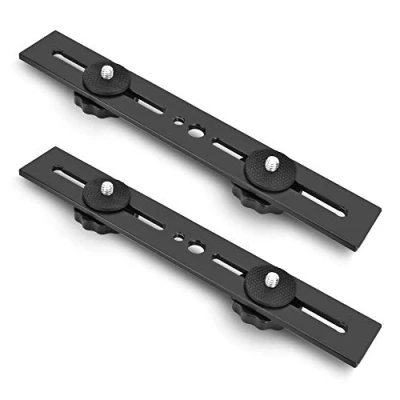 Afbeelding van UTEBIT 2 stuks flitshouders 20,5 cm houder dubbele flits schroef 1/4 Flash Studio van aluminiumlegering maximale belasting 5 kg voor camera statief monopod microfoon led licht