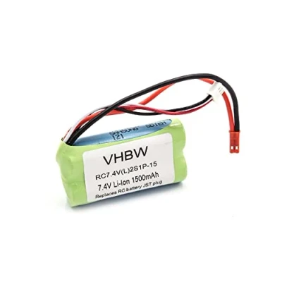 Afbeelding van vhbw Li Ion batterij 1500mAh (7,4V) voor MJX RC Helicopter F45, F645
