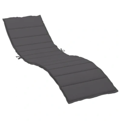 Afbeelding van vidaXL Ligstoelkussen, antraciet, 200 x 60 3 cm, Oxford stof