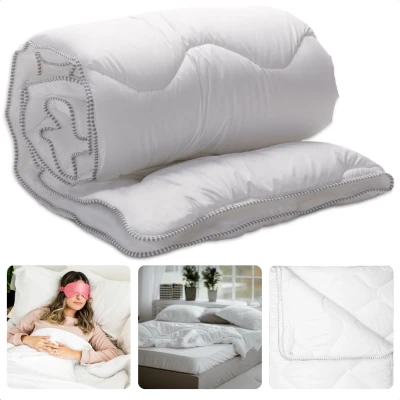 Afbeelding van Cheqo® 4 Seizoenen Dekbed 135x200 Katoen Wit Beddengoed Anti Allergie Zomerdekbed Winterdekbed Hotel Kwaliteit All Season Extra Comfort Polyester Machinewasbaar