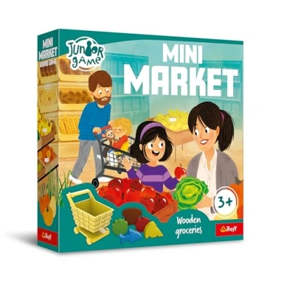Afbeelding van Mini Market spel met houten boodschappen