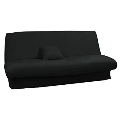 Afbeelding van Antonouse Hoes voor slaapbank, uittrekbaar, 120 tot 140 cm 180 200 (zwart)