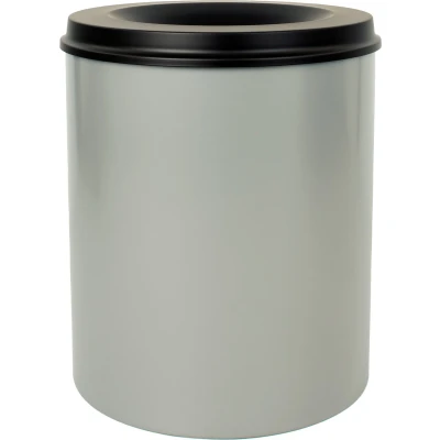 Afbeelding van Papierbak vlamdovend 80ltr aluminium/zwart