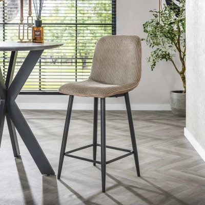 Afbeelding van Davidi Design Rib Zand Barstoel