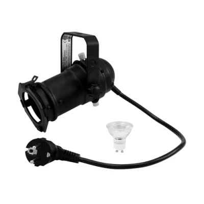 Afbeelding van Eurolite Set PAR 16 Spot GU 10 Zwart + 230V LED SMD 7W 300