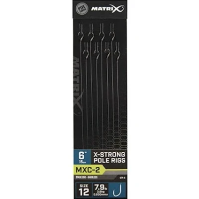 Afbeelding van Matrix Onderlijn MXC 2 X Strong Pole Rigs 6 (15cm) Spade End Barbless Maat : Haak 12