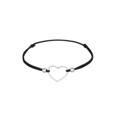 Afbeelding van Elli Simple Heart Armband, Dames, Maat: 16, Silber