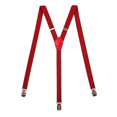 Afbeelding van Olata Bretels in Y stijl, volledig verstelbaar, met clips, 2 cm, Rood