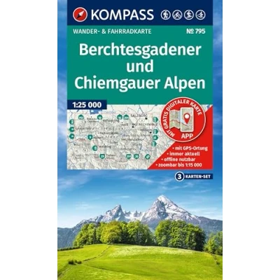 Afbeelding van KOMPASS Wanderkarten Set 795 Berchtesgadener und Chiemgauer Alpen (3 Karten) 1:25.000