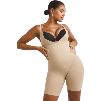 Afbeelding van Maidenform dames Naadloze corrigerende bodyshaper in de kleur Beige, maat: L