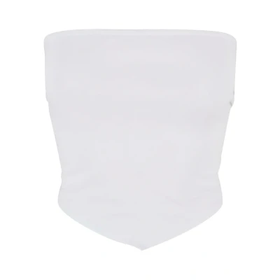Afbeelding van Urban Classics Knotted Bandeau Top, Dames, Maat: Small, White