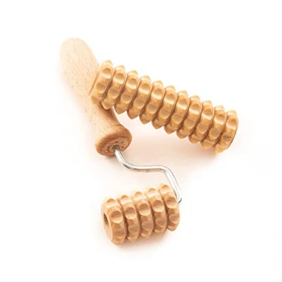 Afbeelding van Tuuli Houten Body Massage Set Derma Roller voor Gezicht Nek Schouders Arm Hand