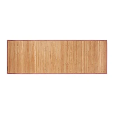 Afbeelding van Relaxdays badmat bamboe douchemat bad mat badkamer hout antislip 80 x 45 cm 61 182