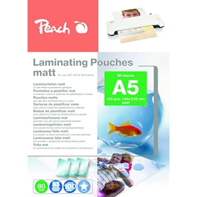 Afbeelding van Peach S PP580 30 lamineerfolie DIN A5 80 mic, mat, ontspiegeld, 100 stuks