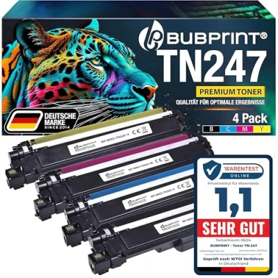 Afbeelding van Bubprint TN 247 compatibel voor Brother toner 243CMYK TN247 MFC L3750CDW DCP L3550CDW L3770CDW HL L3210CW L3230CDW L3510CDW L3270CDW L3710CW L3771 0CW L377 4 stuks