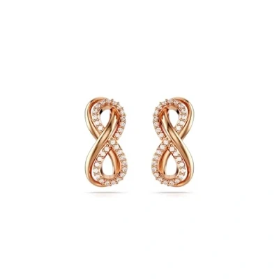 Afbeelding van Swarovski dames Hyperbola oorstekers verguld in de kleur Roségoud