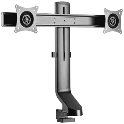Afbeelding van RICOO TS3811 PC houder 2 schermen 17 27 inch (43 69 cm) draaibaar, kantelbaar, tafelbevestiging, meubelstandaard voor computer VESA 100 x 100, zwart
