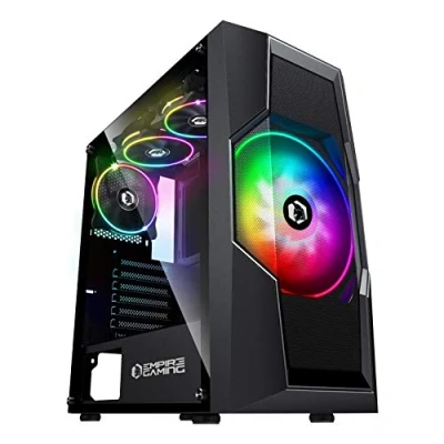 Afbeelding van EMPIRE GAMING ONYX Behuizing PC Gamer ARGB Miditoren ATX/Micro ATX 4 Ventilatoren met Adresseerbare RGB LED (1x200 mm en 3x120 mm) Zijwand in gehard glas