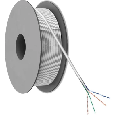 Afbeelding van Netwerkkabel Cat 6 F/UTP Flexibele kern CCA 6.0mm 50 meter PVC Op rol Grijs Allteq