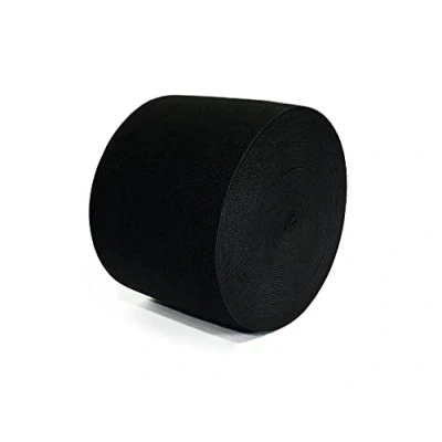 Afbeelding van 25 meter 100 mm elastische band om te naaien, platte band, brede witte naaibanden, zwart, (100 x m)
