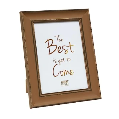 Afbeelding van Deknudt Frames fotolijst S46XF3 bruin met zwarte randen 10x15 cm