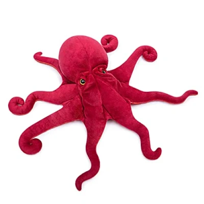 Afbeelding van lilizzhoumax octopus pluche 45 cm / 18 inch, simulatie pluche, schattig speelgoed zachte zeedier poppen wilde dieren rood
