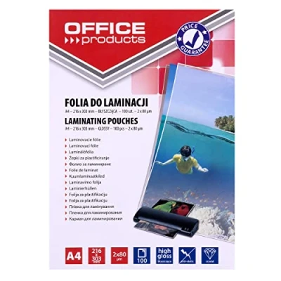 Afbeelding van Office Products lamineerhoes ft A4, 160 micron (2 x 80 micron), pak van 100 stuks
