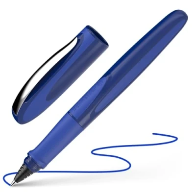 Image de Schneider Stylo roller Ray 187815 (rechargeable avec cartouches d&#039;encre standard, convient aux droitiers et gauchers), bleu spatial