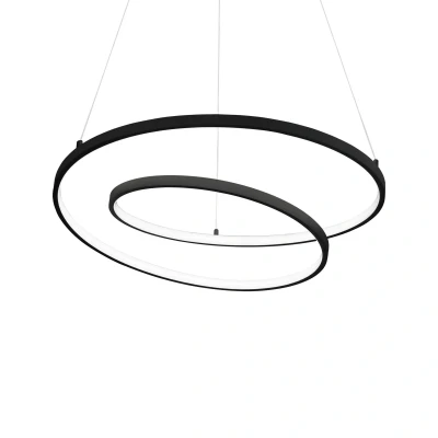 Afbeelding van Ideal Lux Oz LED hanglamp Ø 80 cm zwart