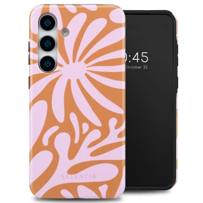 Afbeelding van Selencia Hoesje Geschikt voor Samsung Galaxy S25 Plus Vivid Backcover Modern Bloom Pink