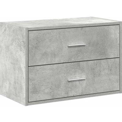 Afbeelding van vidaXL Kast met 2 lades 60x31x40 cm bewerkt hout betongrijs
