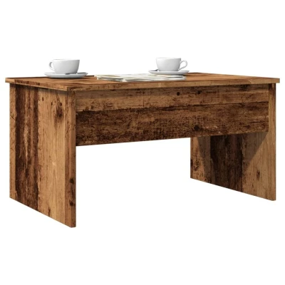 Afbeelding van Salontafel 80x50,5x41,5 cm bewerkt hout oud houtkleurig