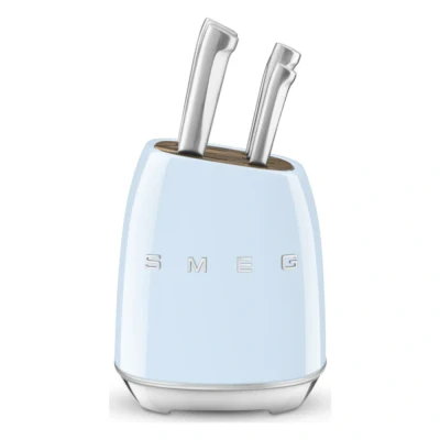 Afbeelding van Smeg Kbsf02pb Messenblok Met 6 Roestvrijstalen Messen Pastelblauw/bleu Pastel