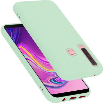 Afbeelding van Cadorabo Hoesje geschikt voor Samsung Galaxy A9 2018 in LIQUID LICHT GROEN Beschermhoes gemaakt van flexibel TPU silicone Case Cover