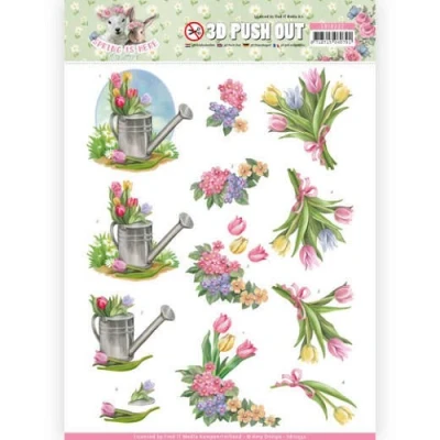 Afbeelding van Tulips Spring is Here 3D Push Out Amy Design