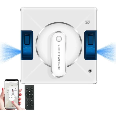 Afbeelding van LIECTROUX YW509 Raamreiniger, dubbele watersproeier, lasersensor, anti val