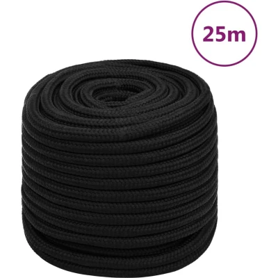 Afbeelding van vidaXL Werktouw 18 mm 25 m polyester zwart