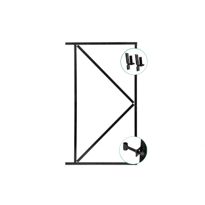 Afbeelding van Ijzeren Deurframe 100x155 cm Zwart Gespoten