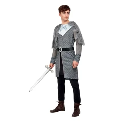 Afbeelding van Smiffy&#039;s Game of Thrones Kostuum Ridderkoning Man Grijs XL Carnavalskleding Verkleedkleding