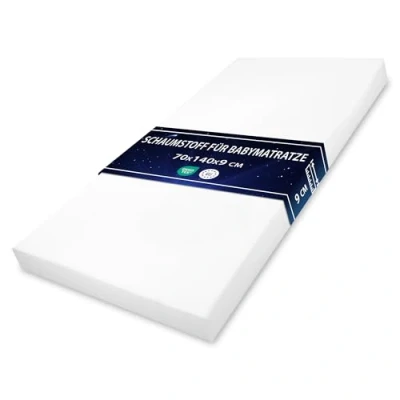 Afbeelding van Schuim voor babymatrassen reismatras 140 x 70 9 cm babybed schuimmatras kindermatras Oeko Tex certificaat
