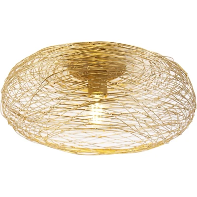 Afbeelding van QAZQA Design plafondlamp goud ovaal Sarella