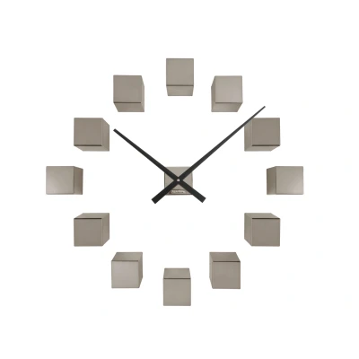 Afbeelding van Karlsson Wandklok DIY Cubic Metallic dark grey Ø40cm