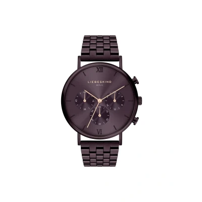 Afbeelding van Liebeskind Berlin Chronograaf, Dames, Maat: One Size, Dark purple