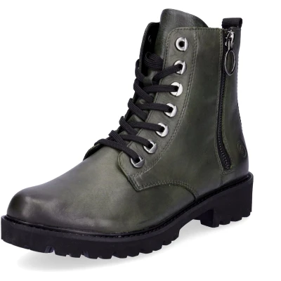 Afbeelding van Remonte Veterboots, Dames, Maat: 40, Grün Leer