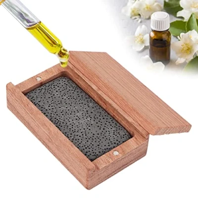 Afbeelding van Draagbare Houtnerf Diffuser voor Etherische Oliën Essentiële Olie van Hout Compacte Aromatherapie Domest Kantoor Auto