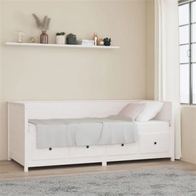Afbeelding van vidaXL Slaapbank 80x200 cm massief grenenhout wit