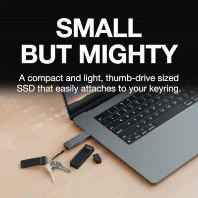 Image de Seagate Ultra Compact STMX2000400 SSD 2 To externe (portable) USB 3.2 Gen (USB C connecteur) gris foncé avec Rescue Data Recovery