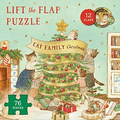 Afbeelding van The Cat Family Christmas Lift Flap Puzzle